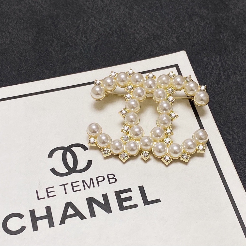 Chanel Double C Pearl Brooch View 5